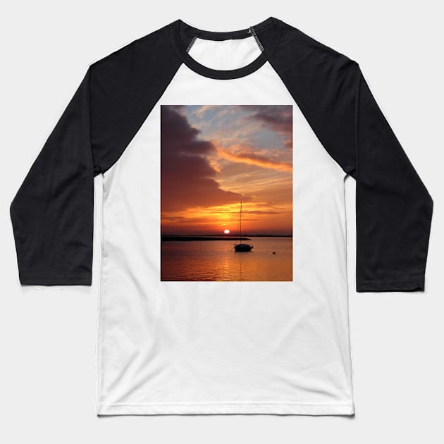 Alresford Creek, Essex Baseball T-Shirt by Chris Petty